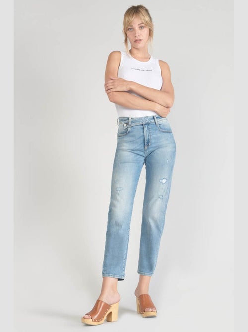 Jeans 400/17 mom taille haute 7/8ème 7/8ème 'Le Temps Des Cerises' - Kiabi