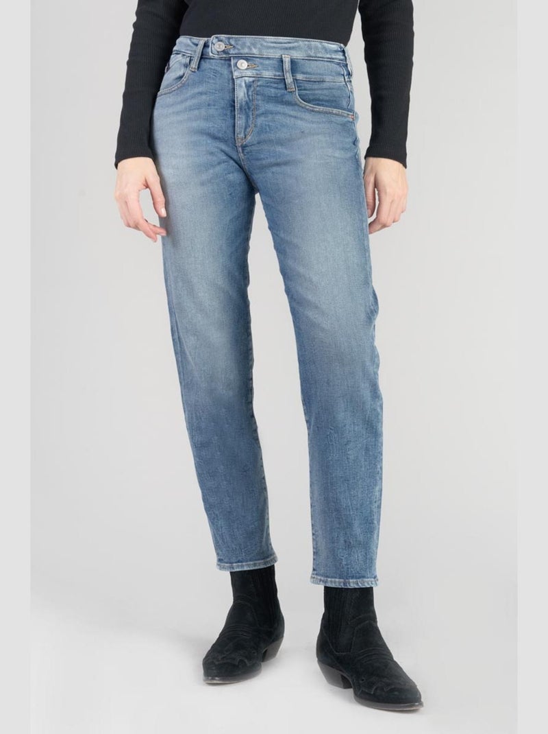 Jeans 400/17 mom taille haute 7/8ème mom 7/8ème 'Le Temps Des Cerises' Bleu - Kiabi