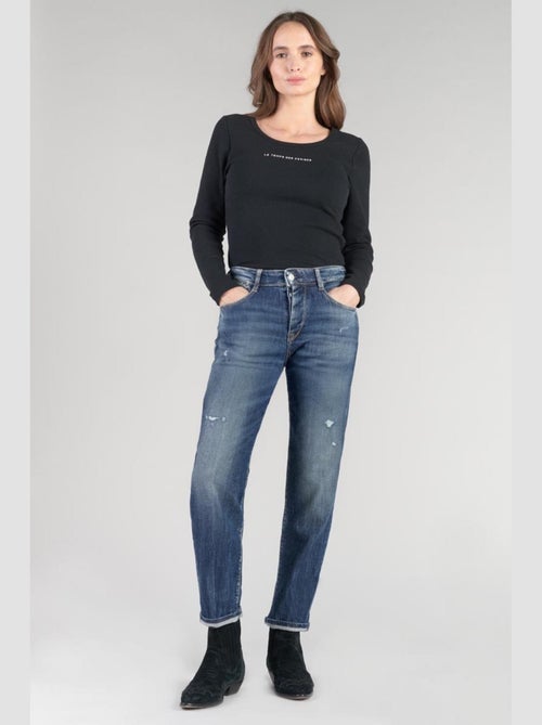 Jeans 400/17 mom taille haute 7/8ème mom 7/8ème 'Le Temps Des Cerises' - Kiabi