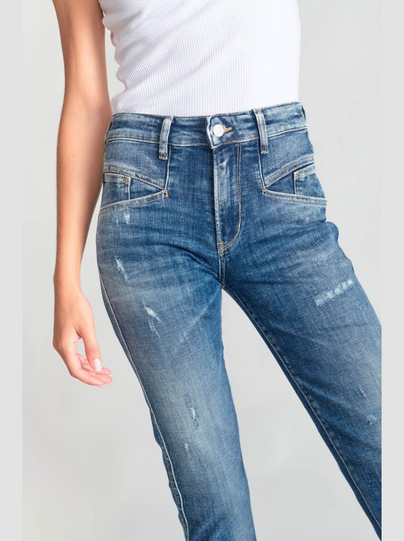 Jeans 400/17 mom taille haute 7/8ème mom 7/8ème 'Le Temps Des Cerises' Bleu - Kiabi