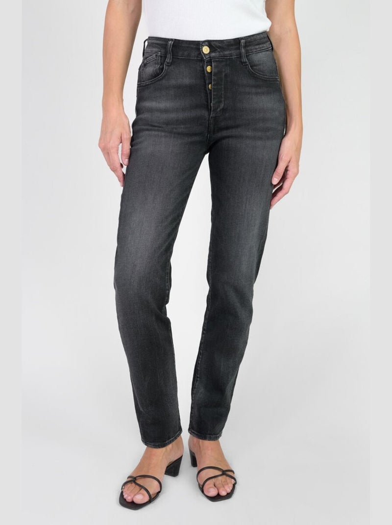Jeans 400/17 mom taille haute 7/8ème mom 7/8ème 'Le Temps Des Cerises' Noir - Kiabi