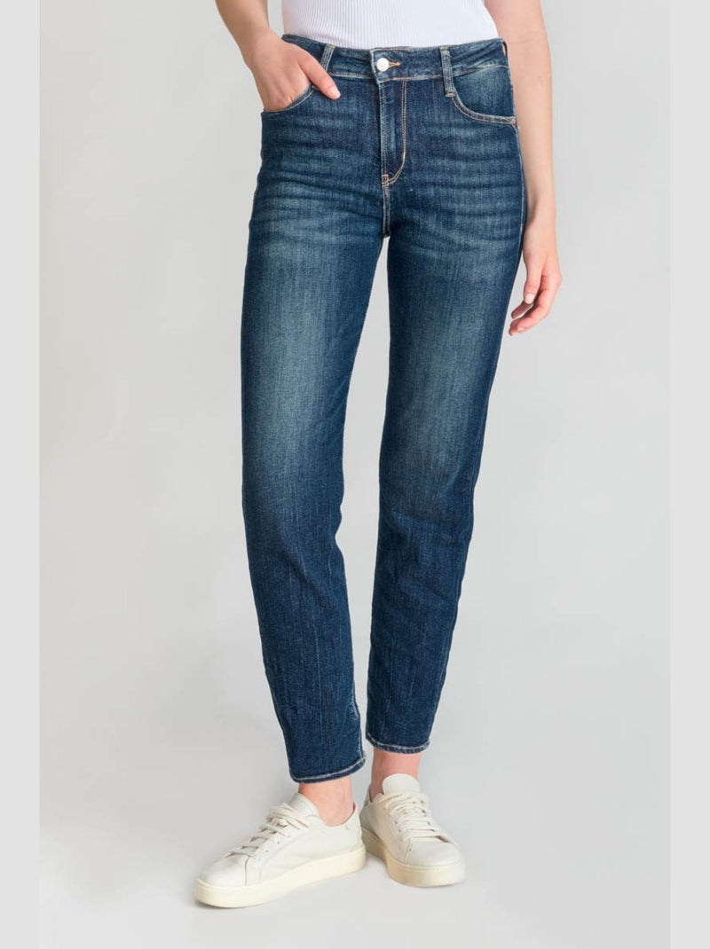 Jeans 400/17 mom taille haute 7/8ème regular droit 7/8ème 'Le Temps Des Cerises' Bleu - Kiabi