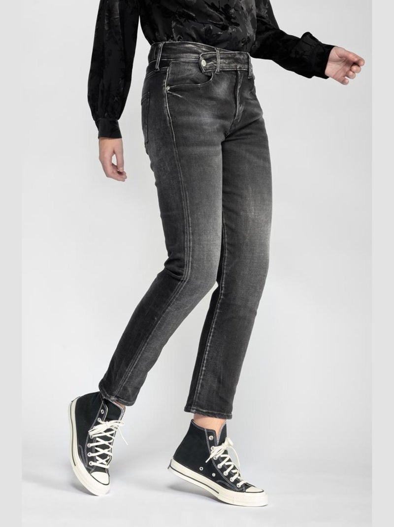 Jeans 400/17 mom taille haute 7/8ème regular droit 7/8ème 'Le Temps Des Cerises' Noir - Kiabi