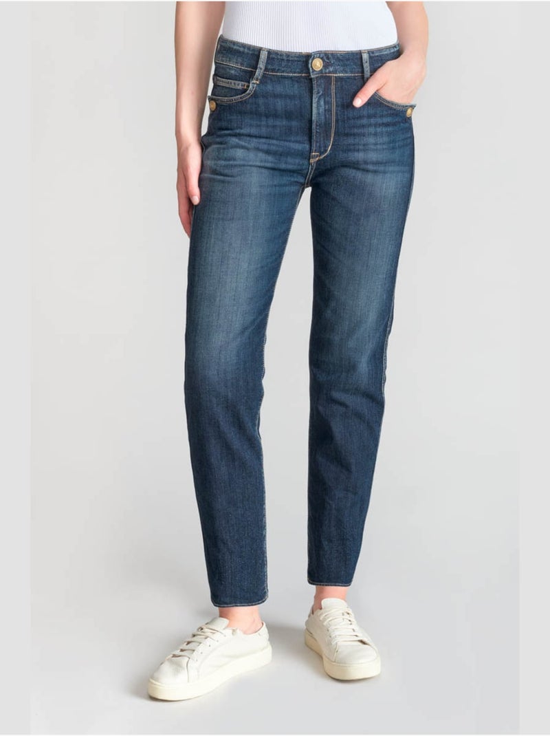 Jeans 400/18 droite 7/8ème 'Le Temps Des Cerises' Bleu - Kiabi