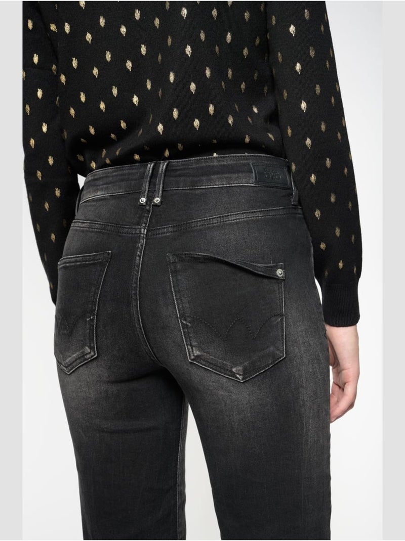 Jeans 400/18 droite 7/8ème 'Le Temps Des Cerises' Noir - Kiabi