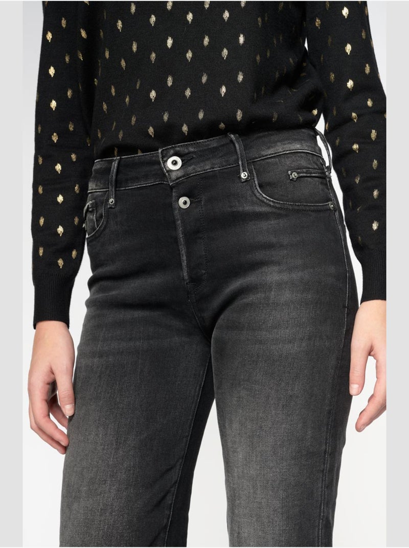 Jeans 400/18 droite 7/8ème 'Le Temps Des Cerises' Noir - Kiabi