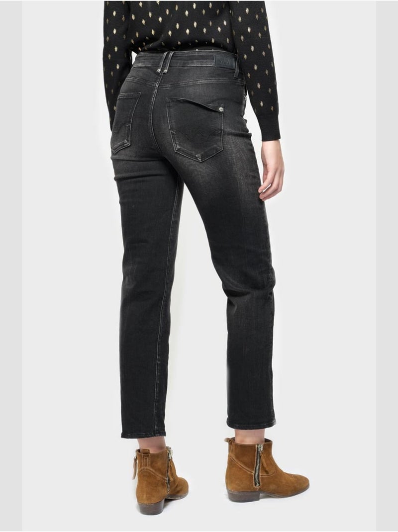 Jeans 400/18 droite 7/8ème 'Le Temps Des Cerises' Noir - Kiabi