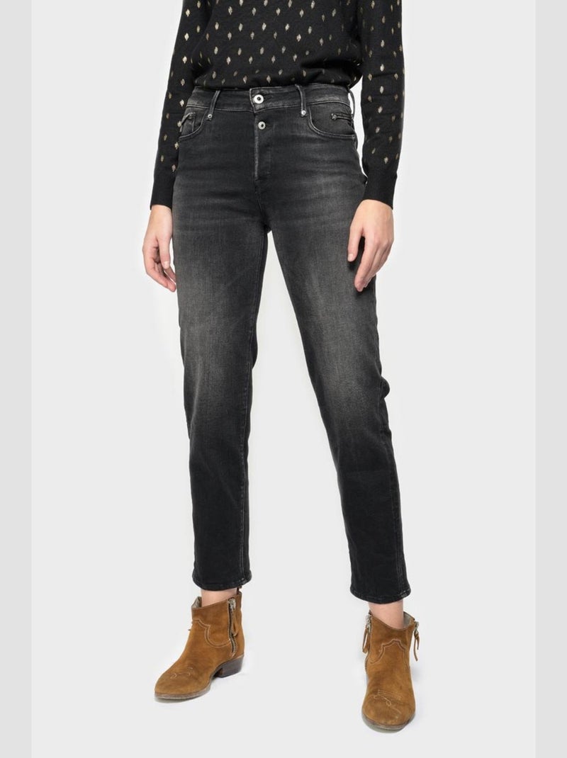 Jeans 400/18 mom 7/8ème 'Le Temps Des Cerises' Noir - Kiabi