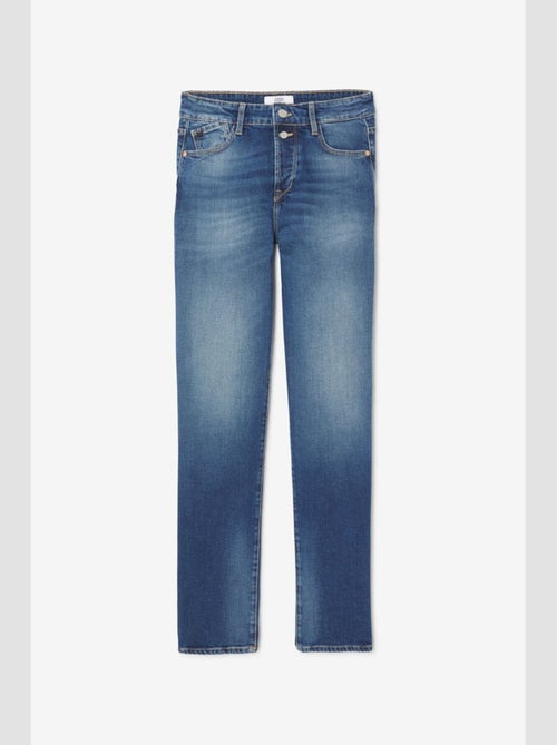 Jeans 400/19 mom Basic taille haute bleu N°3 'Le Temps Des Cerises' - Kiabi