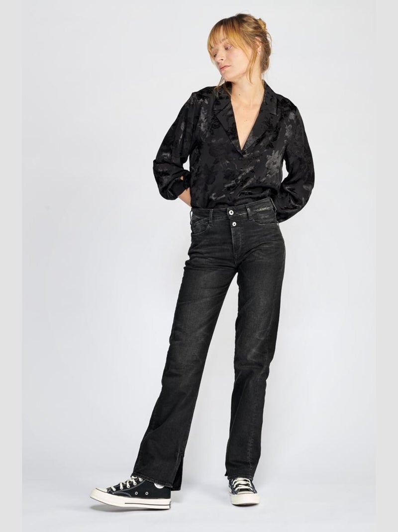 Jeans 400/19 mom taille haute regular droit 'Le Temps Des Cerises' Noir - Kiabi