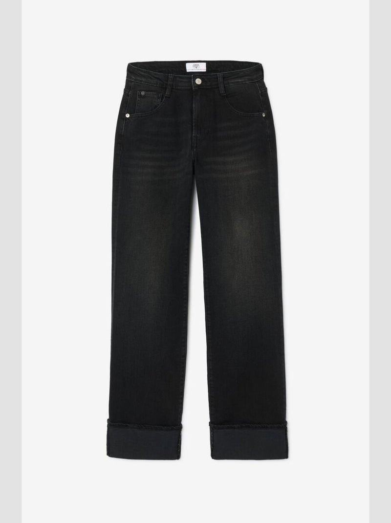 Jeans 400/28 regular loose Bonnie taille haute noir N°1 'Le Temps Des Cerises' Noir - Kiabi