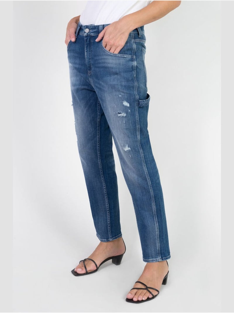 Jeans 400/60 girlfriend loose large 'Le Temps Des Cerises' Bleu - Kiabi