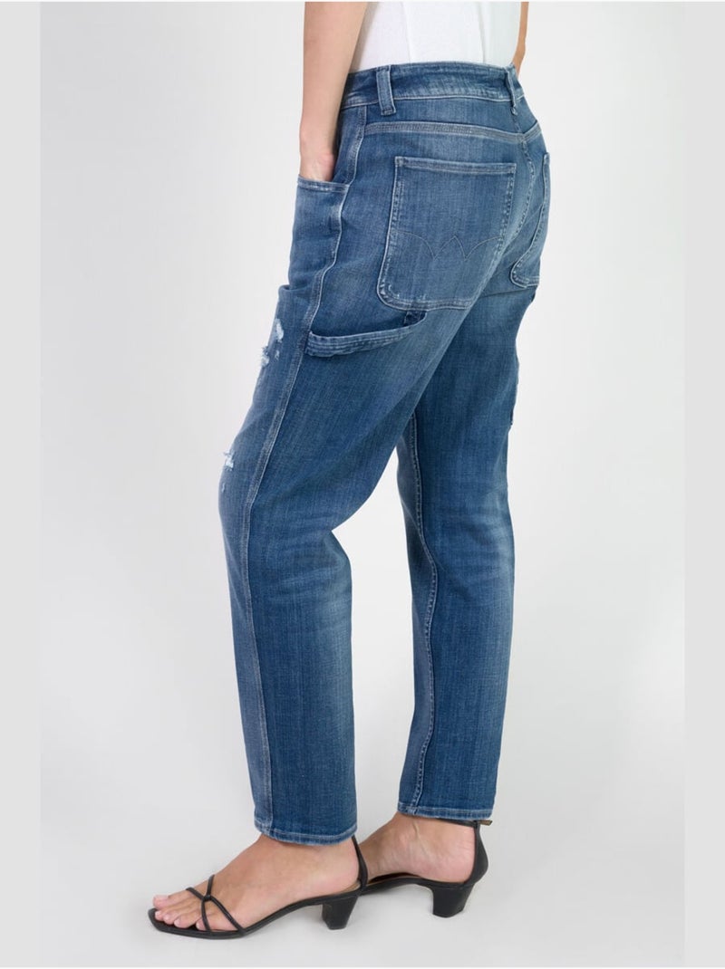 Jeans 400/60 girlfriend loose large 'Le Temps Des Cerises' Bleu - Kiabi