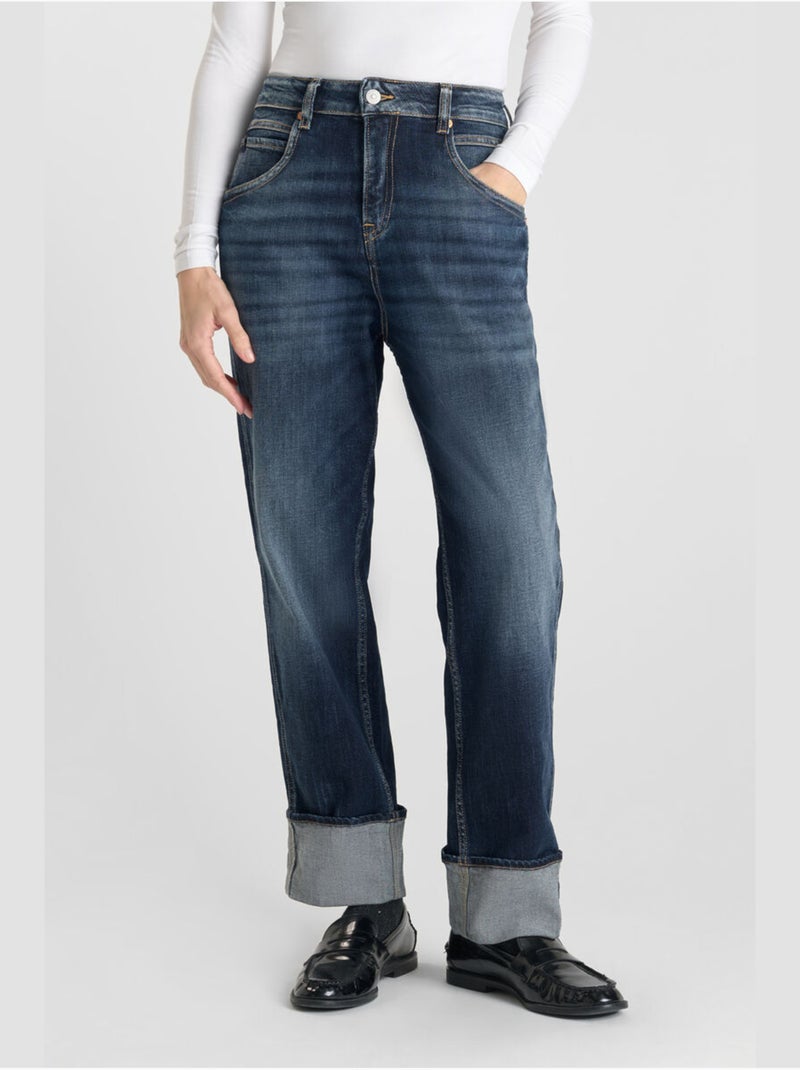 Jeans 400/60 girlfriend loose large 'Le Temps Des Cerises' Bleu - Kiabi
