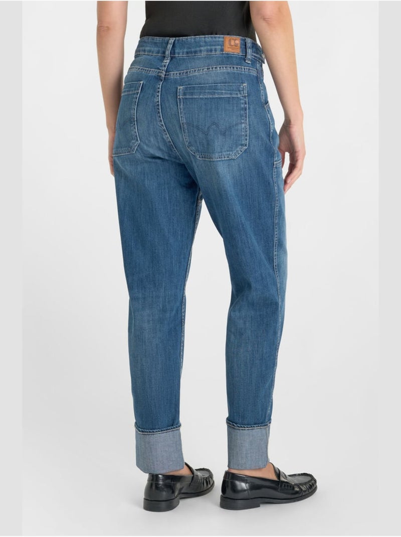 Jeans 400/60 girlfriend loose large 'Le Temps Des Cerises' Bleu - Kiabi