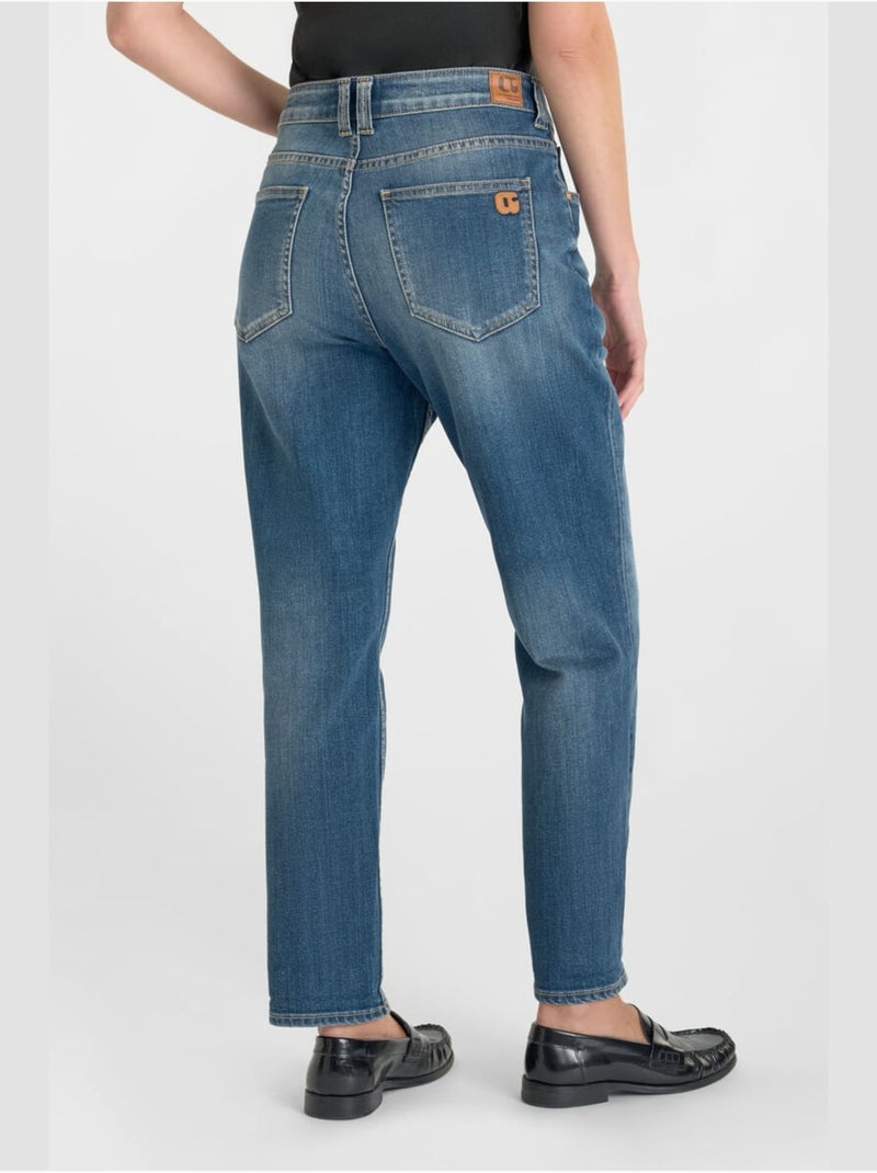 Jeans 400/60 girlfriend loose large 'Le Temps Des Cerises' Bleu - Kiabi
