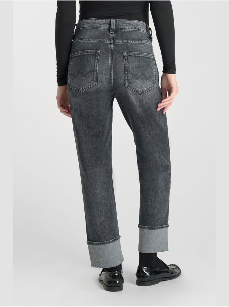 Jeans 400/60 girlfriend loose large 'Le Temps Des Cerises' Gris - Kiabi