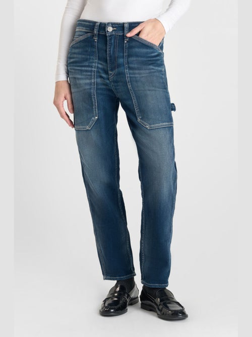 Jeans 400/60 girlfriend taille haute loose large 7/8ème 'Le Temps Des Cerises' - Kiabi