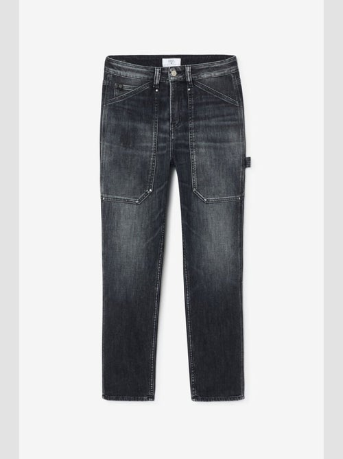 Jeans 400/60 girlfriend taille haute loose large 7/8ème 'Le Temps Des Cerises' - Kiabi