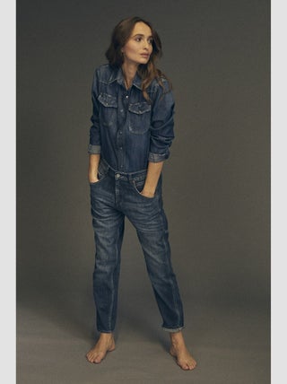 Jeans 400/60 girlfriend taille haute loose large 'Le Temps Des Cerises'
