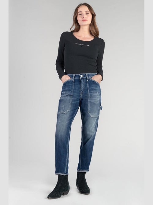 Jeans 400/60 girlfriend taille haute loose large 'Le Temps Des Cerises' - Kiabi