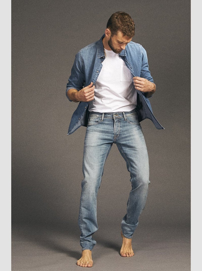 Jeans 700/11 stretch ajusté 'Le Temps Des Cerises' Bleu - Kiabi