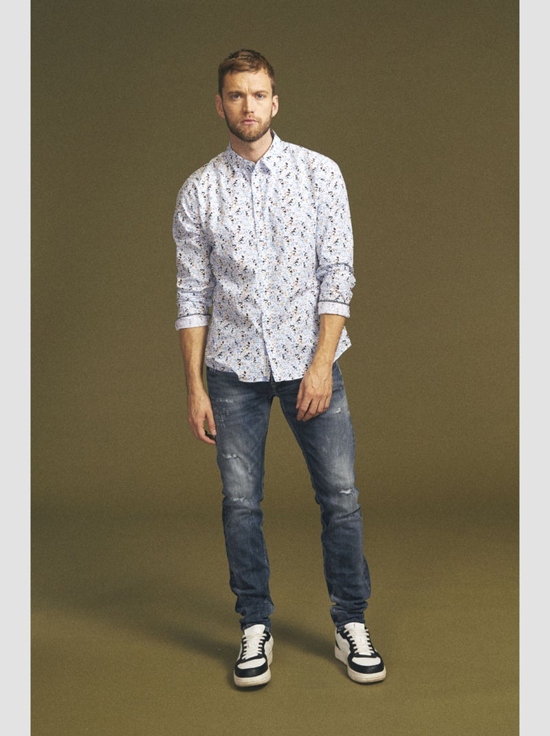 Jeans 700/11 stretch ajusté 'Le Temps Des Cerises' Bleu - Kiabi