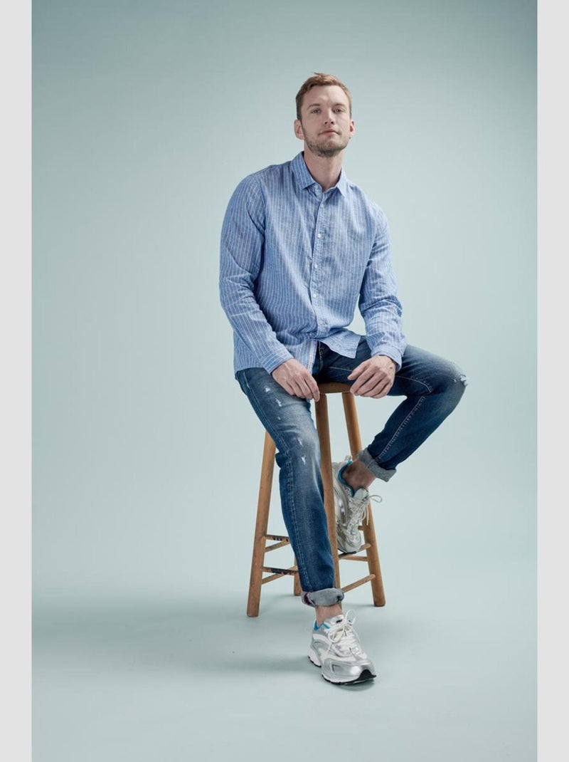 Jeans 700/11 stretch ajusté 'Le Temps Des Cerises' Bleu - Kiabi