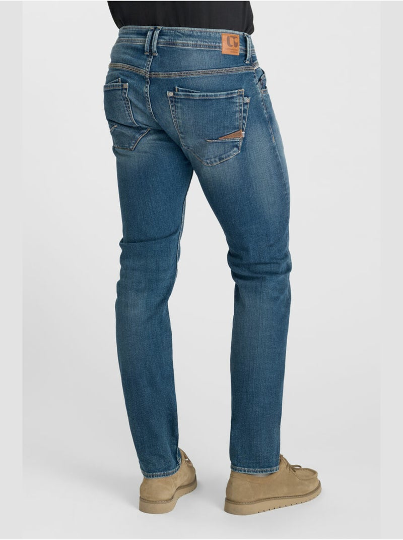 Jeans 700/11 stretch slim 'le temps des cerises' Bleu - Kiabi
