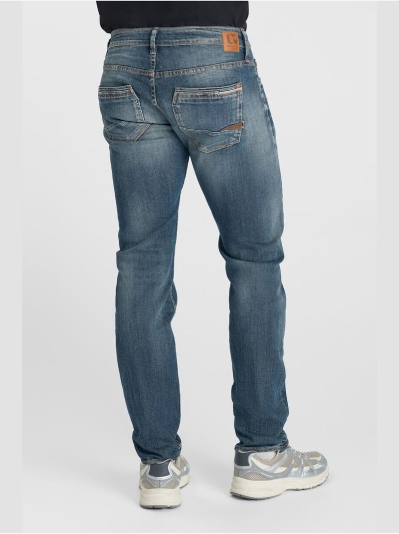 Jeans 700/11 stretch slim 'le temps des cerises' Bleu - Kiabi