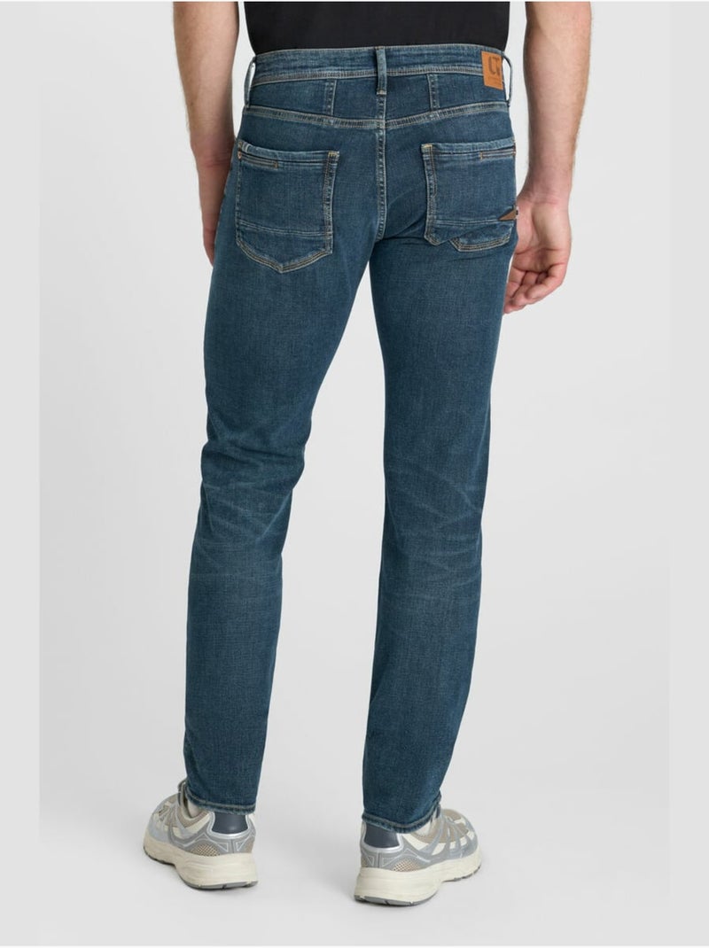 Jeans 700/11 stretch slim 'le temps des cerises' Bleu - Kiabi
