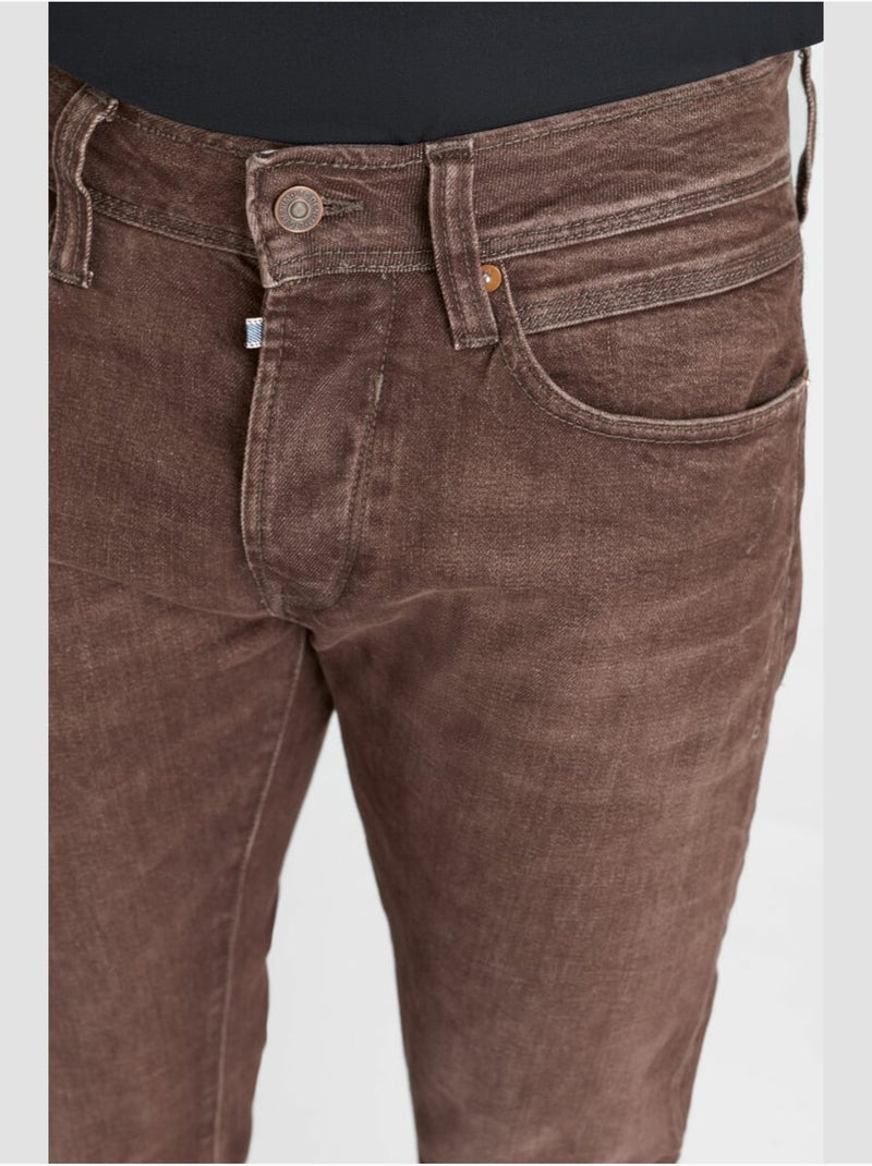 Jeans 700/11 stretch slim 'le temps des cerises' Marron - Kiabi
