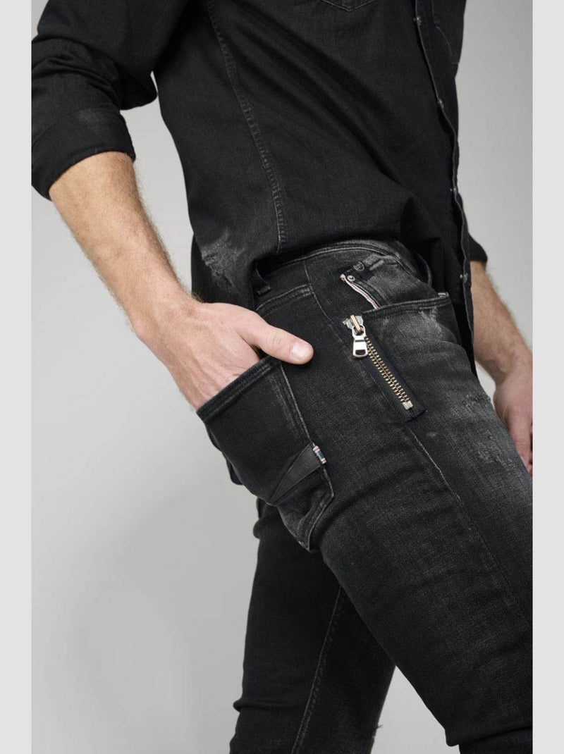 Jeans 700/11 stretch slim 'Le Temps Des Cerises' Noir - Kiabi