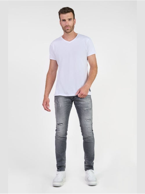 Jeans 700/11 stretch slim 'le temps des cerises' - Kiabi Jeans 700/11 stretch slim 'le temps des cerises' - Kiabi