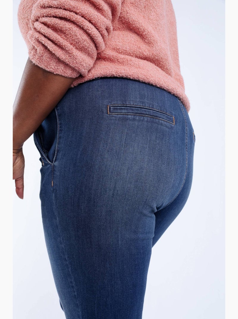 Jeans 7/8 avec revers PAPRIKA Bleu denim - Kiabi