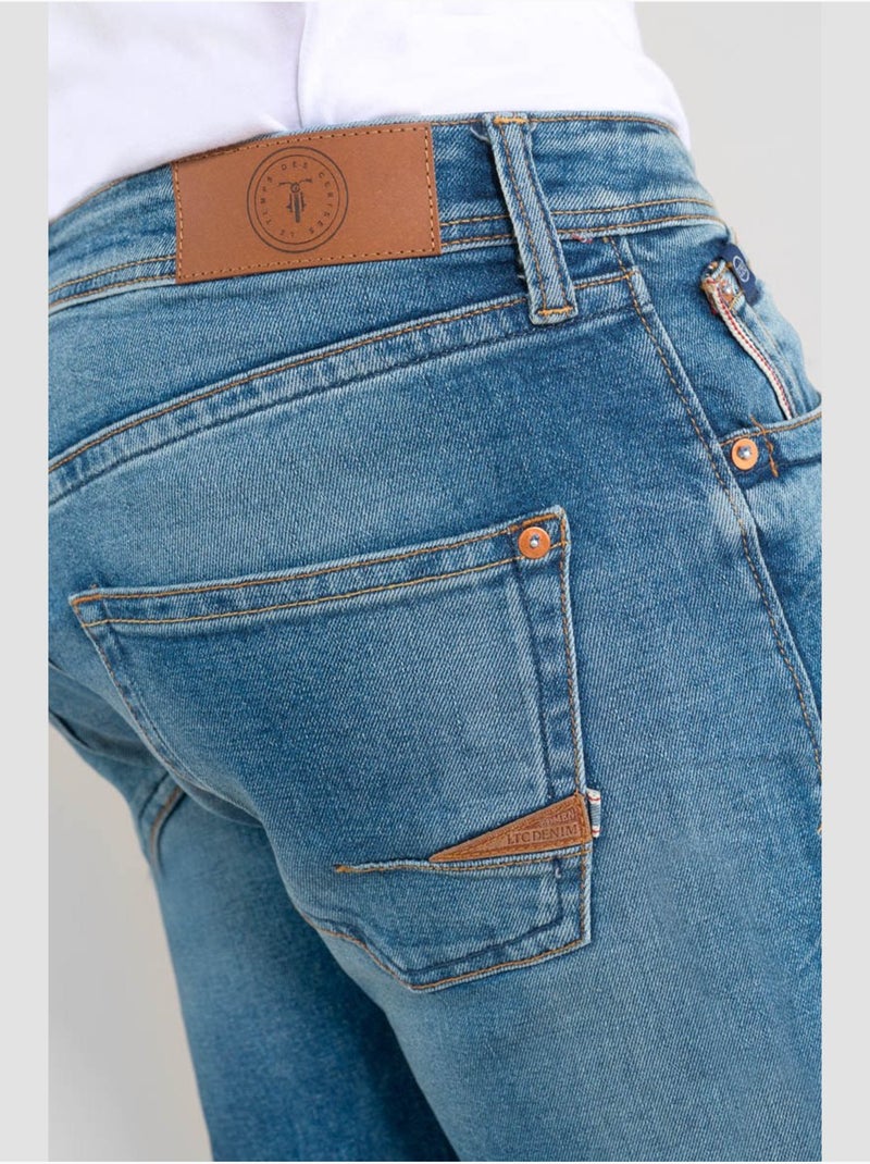 Jeans 800/60 loose droite 'le temps des cerises' Bleu - Kiabi