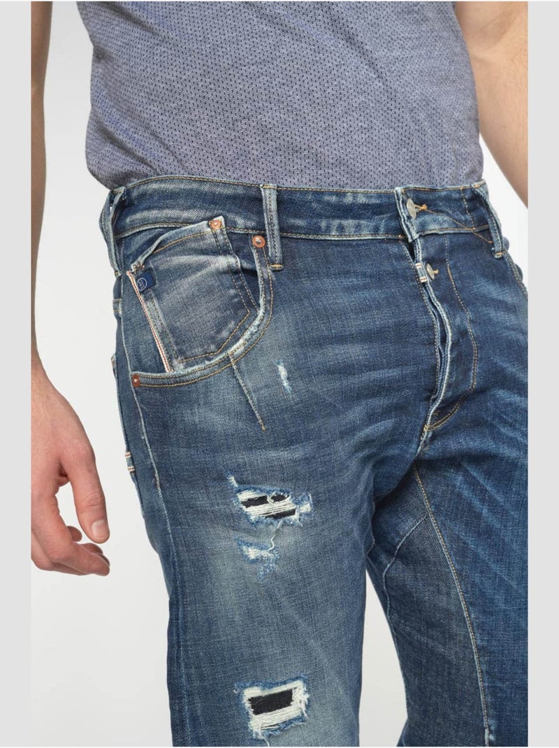 Jean Homme DEF Carotte Antifit - Coupe Ajustée, Couleur Noir - Taille 31W - 97% Coton, 3% élasthanne