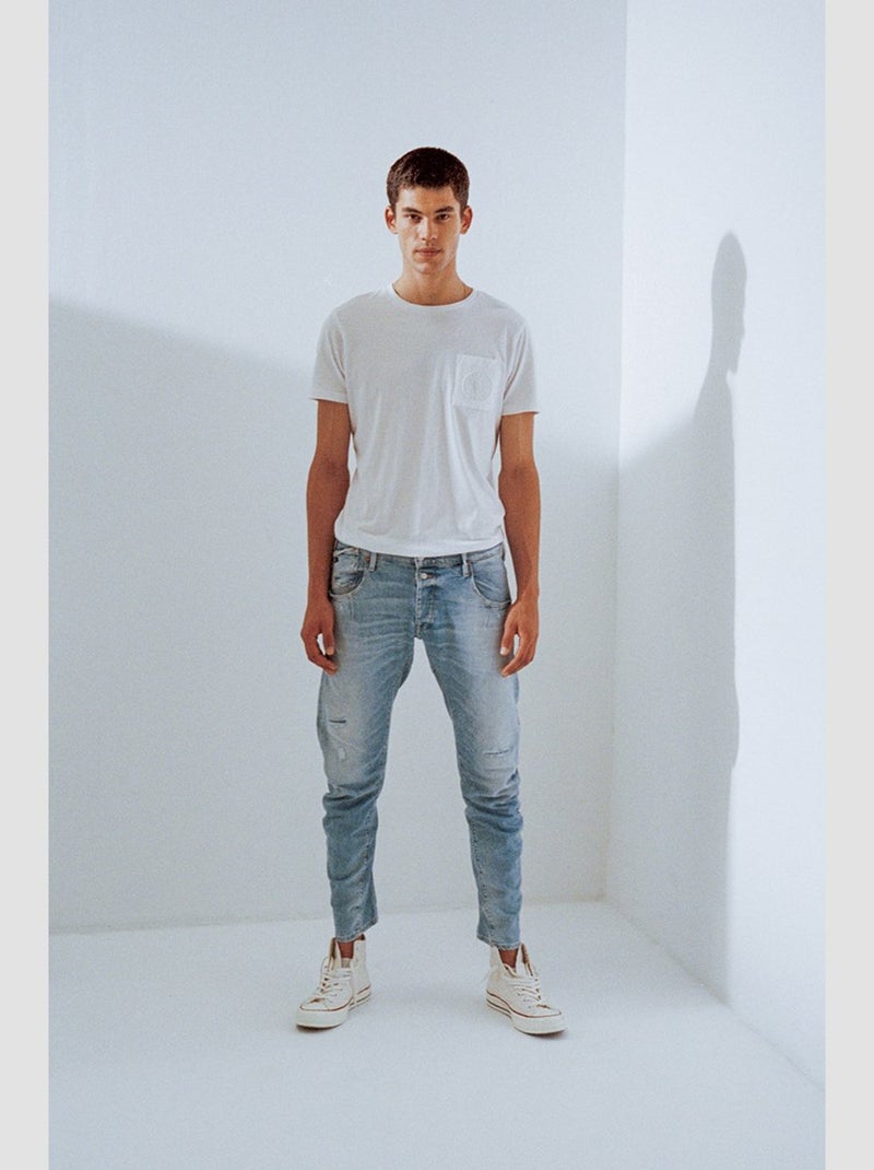 Jeans 903 tapered 'Le Temps Des Cerises' Bleu - Kiabi