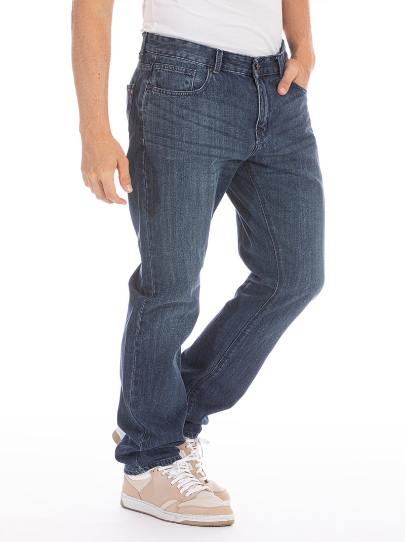 Jeans ARKON3 coupe droite coton brossé, longueur 30 'Rica Lewis' Bleu - Kiabi
