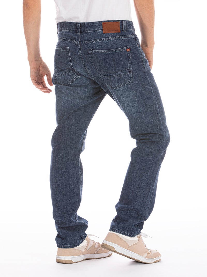 Jeans ARKON3 coupe droite coton brossé, longueur 30 'Rica Lewis' Bleu - Kiabi