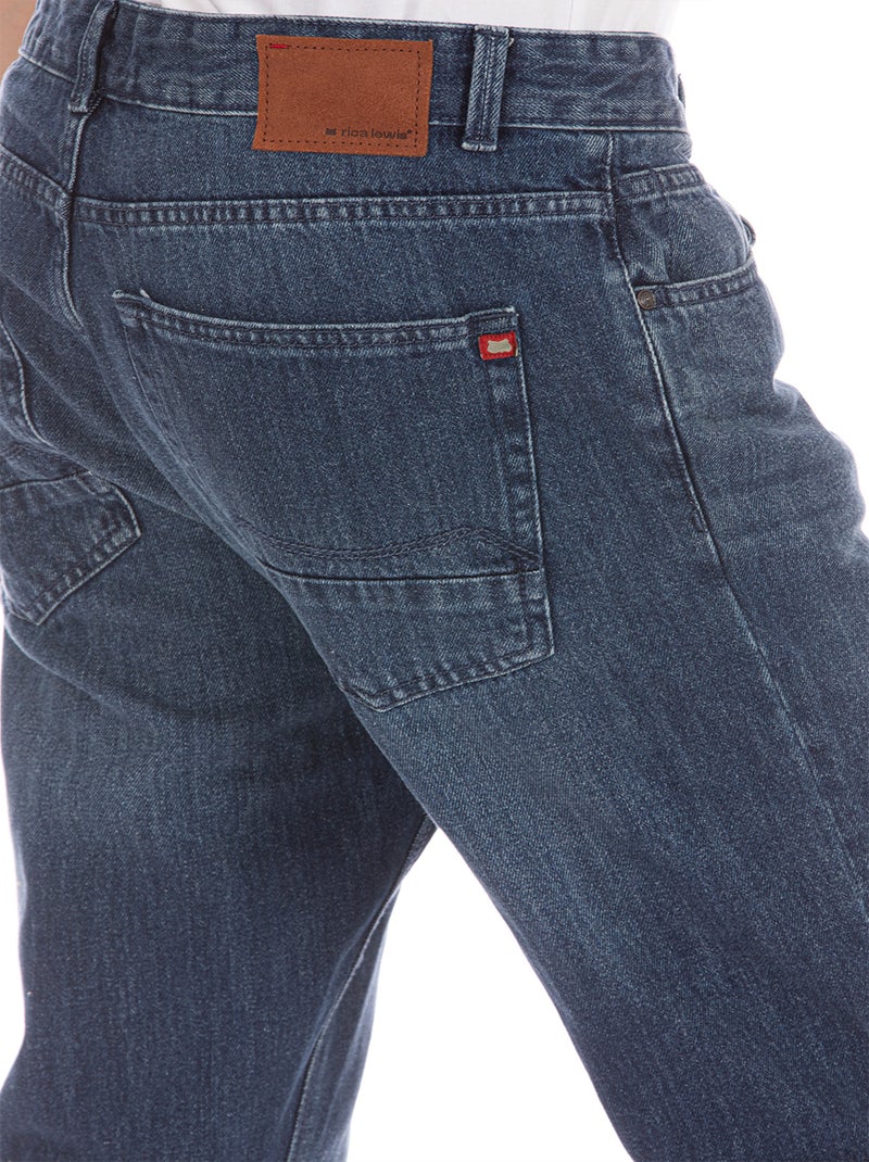 Jeans ARKON3 coupe droite coton brossé, longueur 30 'Rica Lewis' Bleu - Kiabi