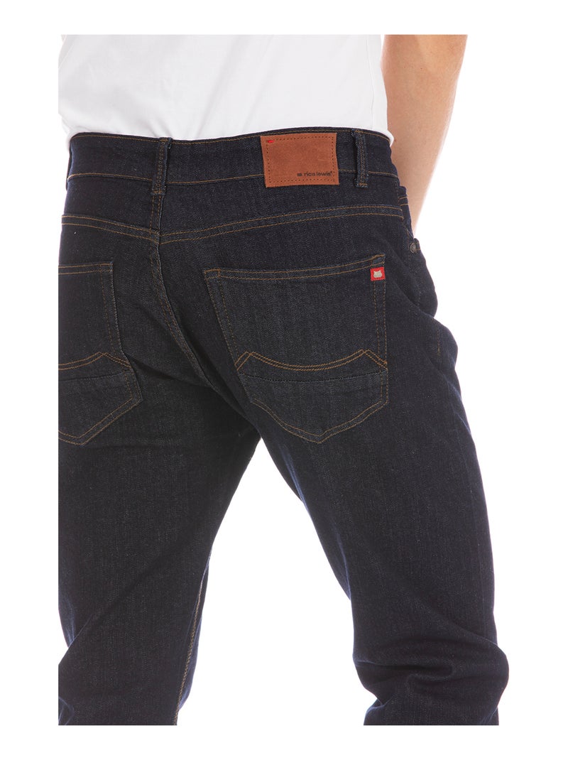 Jeans ARKON6 coupe droite stretch brut, longueur 32 Bleu - Kiabi