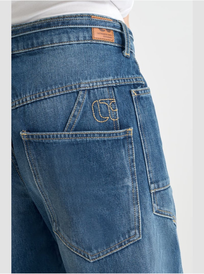 Jeans balloon loose large 'Le Temps Des Cerises' Bleu - Kiabi