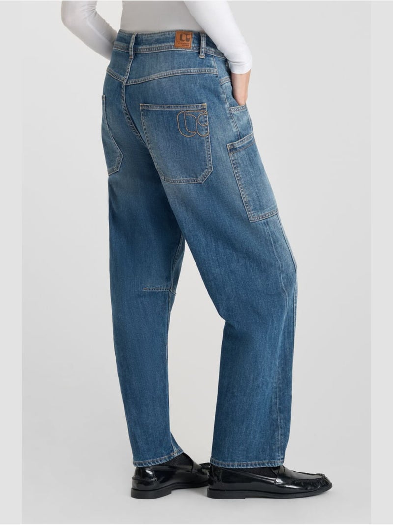 Jeans balloon loose large 'Le Temps Des Cerises' Bleu - Kiabi