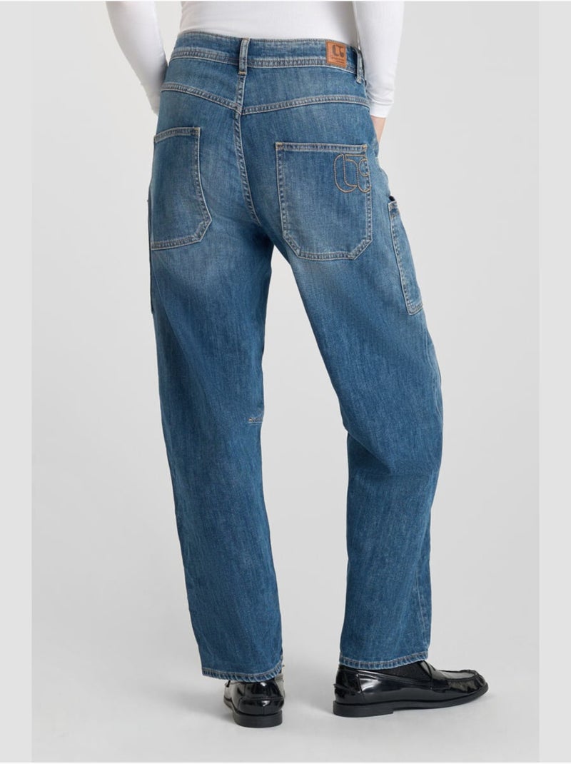 Jeans balloon loose large 'Le Temps Des Cerises' Bleu - Kiabi