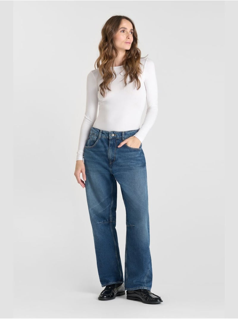 Jeans balloon loose large 'Le Temps Des Cerises' Bleu - Kiabi