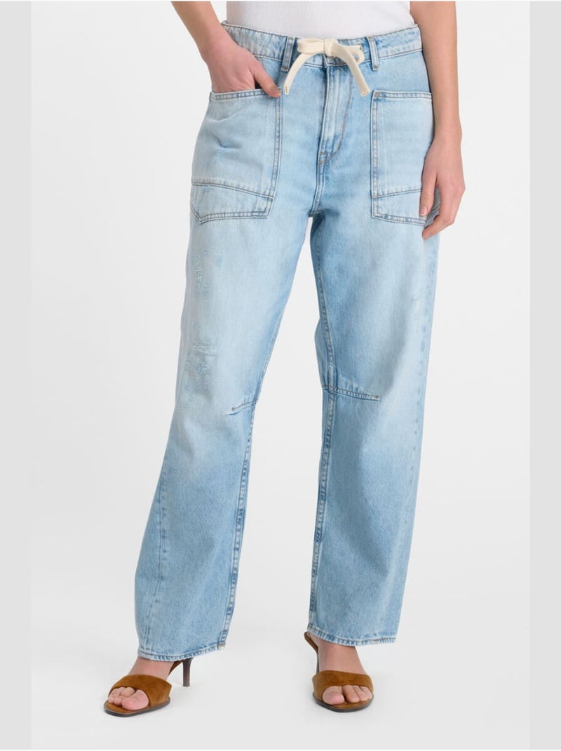 Jeans balloon loose large 'Le Temps Des Cerises' Bleu - Kiabi