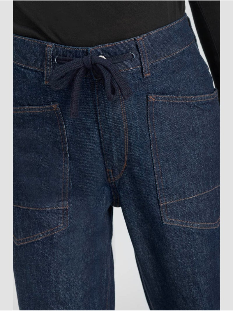 Jeans balloon loose large 'Le Temps Des Cerises' Bleu - Kiabi