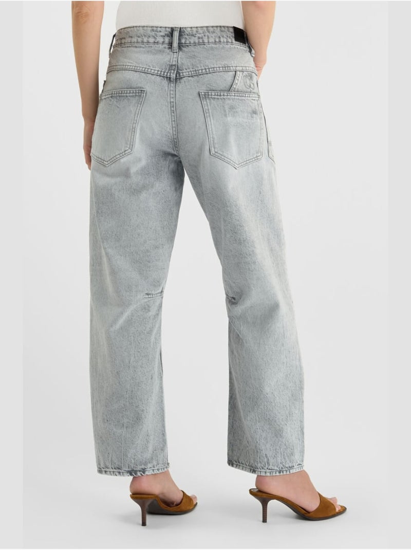 Jeans balloon loose large 'Le Temps Des Cerises' Gris - Kiabi