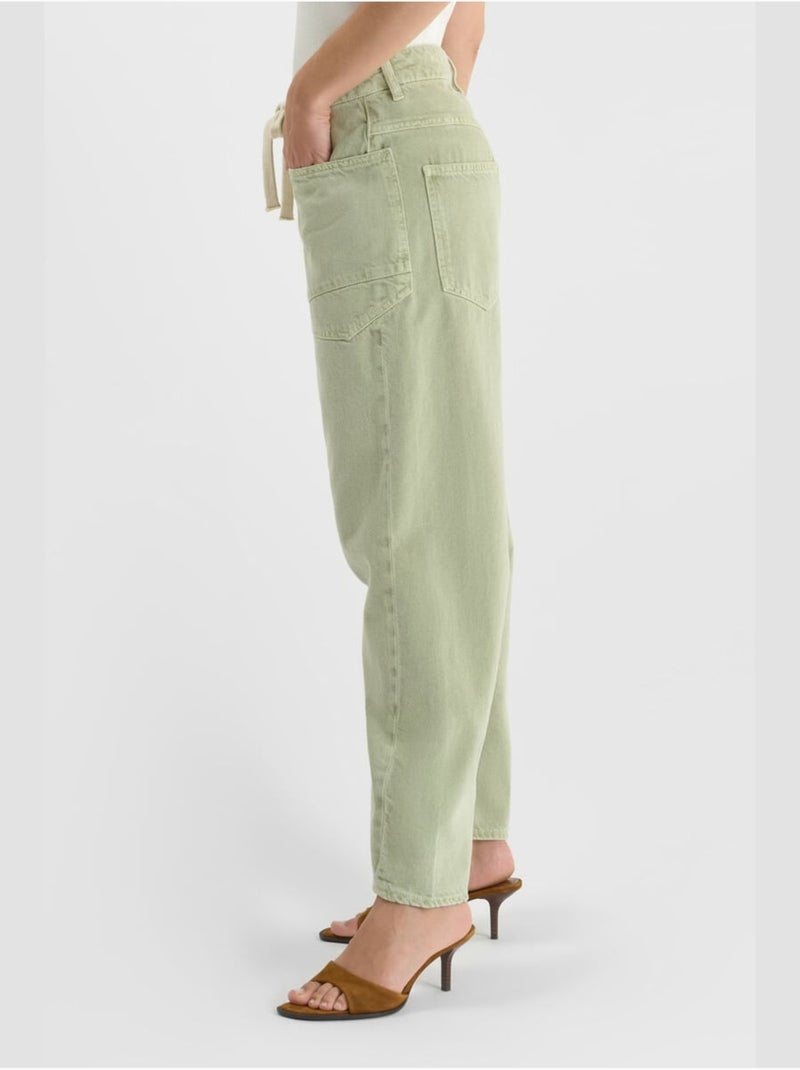 Jeans balloon loose large 'Le Temps Des Cerises' Vert - Kiabi